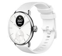 GIOPUEY 18mm Strap Compatible with Withings ScanWatch 2 38mm/Nova Brilliant 39mm/ScanWatch Light, Soft silicone Watch Strap Replacement [Wear-resistant] [breathable] - White