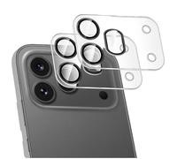GIOPUEY 2 Pack Camera Lens Protector Compatible with Honor 600 Pro,[Full Protection][Double protection] Metal + Tempered Glass, Camera Protector - black