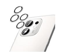 GIOPUEY 2 Pack Camera Lens Protector Compatible with Honor 600 Smart 5G,[Full Protection][Double protection] Metal + Tempered Glass, Camera Protector - Silver