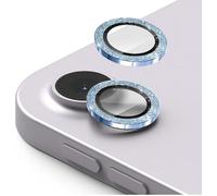 GIOPUEY 2 Pack Camera Lens Protector Compatible with iPad Air M2 11 inch/13 inch 2024,[Full Protection][Double protection] Metal + Tempered Glass, Camera Protector - Bling blue