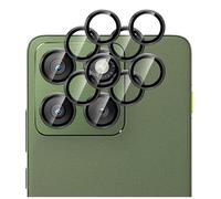 GIOPUEY 2 Pack Camera Lens Protector Compatible with Motorola Edge 70,[Full Protection][Double protection] Metal + Tempered Glass, Camera Protector - black