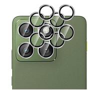 GIOPUEY 2 Pack Camera Lens Protector Compatible with Motorola Edge 70 Pro,[Full Protection][Double protection] Metal + Tempered Glass, Camera Protector - Silver