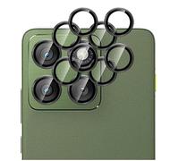 GIOPUEY 2 Pack Camera Lens Protector Compatible with Motorola Edge 70 Stylus,[Full Protection][Double protection] Metal + Tempered Glass, Camera Protector - black