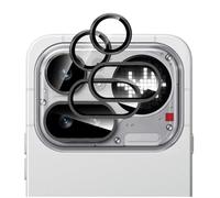 GIOPUEY 2 Pack Camera Lens Protector Compatible with Nothing Phone 4a Pro,[Full Protection][Double protection] Metal + Tempered Glass, Camera Protector - black