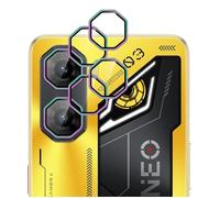 GIOPUEY 2 Pack Camera Lens Protector Compatible with Nubia Neo 3,[Full Protection][Double protection] Metal + Tempered Glass, Camera Protector - Colorful