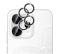 GIOPUEY 2 Pack Camera Lens Protector Compatible with OPPO Reno 15F,[Full Protection][Double protection] Metal + Tempered Glass, Camera Protector - Silver