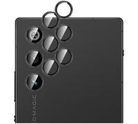 GIOPUEY 2 Pack Camera Lens Protector Compatible with REDMAGIC 10 Air,[Full Protection][Double protection] Metal + Tempered Glass, Camera Protector - black
