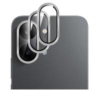 GIOPUEY 2 Pack Camera Lens Protector Compatible with Xiaomi Poco X8 Pro Max,[Full Protection][Double protection] Metal + Tempered Glass, Camera Protector - Silver