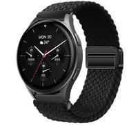 GIOPUEY 20mm Magnetic Strap Compatible with Hama Smartwatch 8900 1,43, Flexible Nylon Braided Strap Replacement [Unisex] - Black