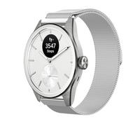 GIOPUEY 20mm Magnetic Strap Compatible with Withings ScanWatch 2 42mm/Nova 42mm, Braided Stainless Steel Strap Replacement [Wear-resistant] - Silver