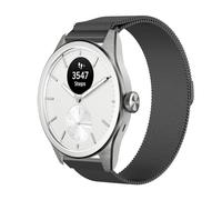 GIOPUEY 20mm Magnetic Strap Compatible with Withings ScanWatch 2 42mm/Nova 42mm, Braided Stainless Steel Strap Replacement [Wear-resistant] - black