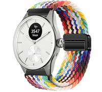 GIOPUEY 20mm Magnetic Strap Compatible with Withings ScanWatch 2 42mm/Nova 42mm, Flexible Nylon Braided Strap Replacement [Unisex] - Colourful-B