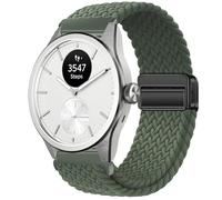 GIOPUEY 20mm Magnetic Strap Compatible with Withings ScanWatch 2 42mm/Nova 42mm, Flexible Nylon Braided Strap Replacement [Unisex] - Green