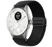 GIOPUEY 20mm Magnetic Strap Compatible with Withings ScanWatch 2 42mm/Nova 42mm, Flexible Nylon Braided Strap Replacement [Unisex] - Black