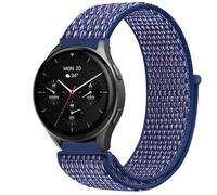 GIOPUEY 20mm Nylon Strap Compatible with Hama Smartwatch 8900 1,43, Flexible Braided Sport Loop Strap Replacement, Breathable Nylon, Men Women - Blue