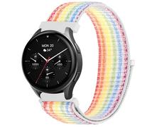 GIOPUEY 20mm Nylon Strap Compatible with Hama Smartwatch 8900 1,43, Flexible Braided Sport Loop Strap Replacement, Breathable Nylon, Men Women - Colorful