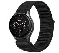 GIOPUEY 20mm Nylon Strap Compatible with Hama Smartwatch 8900 1,43, Flexible Braided Sport Loop Strap Replacement, Breathable Nylon, Men Women - Black