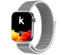 GIOPUEY 20mm Nylon Strap Compatible with Knauermann Lite 4/Knauermann Neo 2 Band, Flexible Braided Sport Loop Strap Replacement, Breathable Nylon, Men Women - Grey