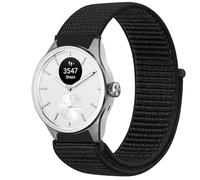 GIOPUEY 20mm Nylon Strap Compatible with Withings ScanWatch 2 42mm/Nova 42mm, Flexible Braided Sport Loop Strap Replacement, Breathable Nylon, Men Women - Black