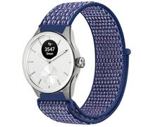 GIOPUEY 20mm Nylon Strap Compatible with Withings ScanWatch 2 42mm/Nova 42mm, Flexible Braided Sport Loop Strap Replacement, Breathable Nylon, Men Women - Blue