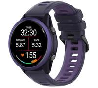 GIOPUEY 20mm Strap Compatible with Garmin Forerunner 70/170/170 Music, Soft TPU Watch Strap Replacement [color stitching design] - Purple