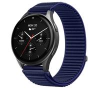 GIOPUEY 20mm Strap Compatible with Hama Smartwatch 8900 1,43, Outdoor Sports Flexible Nylon Braided Sport Loop Strap Replacement Band - DarkBlue