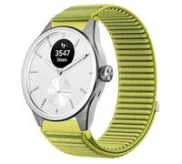 GIOPUEY 20mm Strap Compatible with Withings ScanWatch 2 42mm/Nova 42mm, Outdoor Sports Flexible Nylon Braided Sport Loop Strap Replacement Band - Green
