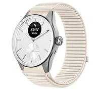 GIOPUEY 20mm Strap Compatible with Withings ScanWatch 2 42mm/Nova 42mm, Outdoor Sports Flexible Nylon Braided Sport Loop Strap Replacement Band - Beige