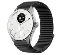 GIOPUEY 20mm Strap Compatible with Withings ScanWatch 2 42mm/Nova 42mm, Outdoor Sports Flexible Nylon Braided Sport Loop Strap Replacement Band - Black