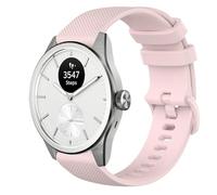 GIOPUEY 20mm Strap Compatible with Withings ScanWatch 2 42mm/Nova 42mm, Soft silicone Watch Strap Replacement [Wear-resistant] [breathable] - Pink