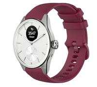 GIOPUEY 20mm Strap Compatible with Withings ScanWatch 2 42mm/Nova 42mm, Soft silicone Watch Strap Replacement [Wear-resistant] [breathable] - Dark Red