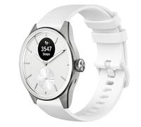 GIOPUEY 20mm Strap Compatible with Withings ScanWatch 2 42mm/Nova 42mm, Soft silicone Watch Strap Replacement [Wear-resistant] [breathable] - White