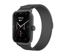 GIOPUEY 22mm Magnetic Strap Compatible with -Hama Smartwatch 6010, Braided Stainless Steel Strap Replacement [Wear-resistant] - black