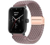 GIOPUEY 22mm Magnetic Strap Compatible with -Hama Smartwatch 6010, Flexible Nylon Braided Strap Replacement [Unisex] - Purple