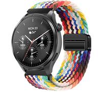 GIOPUEY 22mm Magnetic Strap Compatible with Hama Smartwatch 9000/7010/6910/5000, Flexible Nylon Braided Strap Replacement [Unisex] - Colourful-B