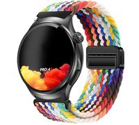 GIOPUEY 22mm Magnetic Strap Compatible with Knauermann Pro4 RUND/Pro3 RUND/Pro3FE/Plus, Flexible Nylon Braided Strap Replacement [Unisex] - Colourful-B