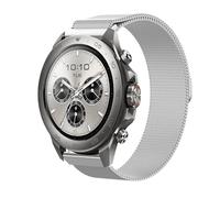 GIOPUEY 22mm Magnetic Strap Compatible with Mibro Watch GS Active/Active2/GS Pro/Pro 2/Lite 3 Pro/GT, Braided Stainless Steel Strap Replacement [Wear-resistant] - Silver