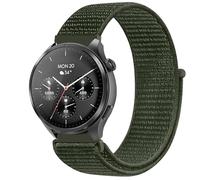 GIOPUEY 22mm Nylon Strap Compatible with Hama Smartwatch 9000/7010/6910/5000, Flexible Braided Sport Loop Strap Replacement, Breathable Nylon, Men Women - Green