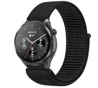 GIOPUEY 22mm Nylon Strap Compatible with Hama Smartwatch 9000/7010/6910/5000, Flexible Braided Sport Loop Strap Replacement, Breathable Nylon, Men Women - Black
