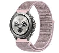 GIOPUEY 22mm Nylon Strap Compatible with Mibro Watch GS Explorer/Explorer S, Flexible Braided Sport Loop Strap Replacement, Breathable Nylon, Men Women - Pink
