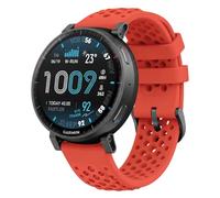GIOPUEY 22mm Strap Compatible with Amazfit Active Max/Balance 2/Bip6/Bip5/Cheetah, Soft silicone Watch Strap Replacement [Wear-resistant] [breathable] - red