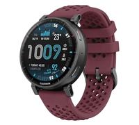 GIOPUEY 22mm Strap Compatible with Amazfit Active Max/Balance 2/Bip6/Bip5/Cheetah, Soft silicone Watch Strap Replacement [Wear-resistant] [breathable] - wine red