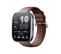 GIOPUEY 22mm Strap Compatible with Amazfit Bip 6/Bip 5/5 Unity/Balance/Balance 2/Cheetah Round/Cheetah Pro/GTR 4/3/3 Pro, Genuine leather Watch Strap Replacement [Wear-resistant] [breathable] - Brown