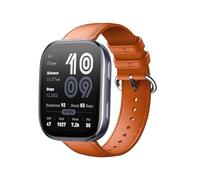 GIOPUEY 22mm Strap Compatible with Amazfit Bip 6/Bip 5/5 Unity/Balance/Balance 2/Cheetah Round/Cheetah Pro/GTR 4/3/3 Pro, Genuine leather Watch Strap Replacement [Wear-resistant] [breathable] - Orange