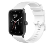 GIOPUEY 22mm Strap Compatible with -Hama Smartwatch 6010, Soft silicone Watch Strap Replacement [Wear-resistant] [breathable] - White