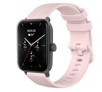 GIOPUEY 22mm Strap Compatible with -Hama Smartwatch 6010, Soft silicone Watch Strap Replacement [Wear-resistant] [breathable] - Pink