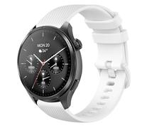 GIOPUEY 22mm Strap Compatible with Hama Smartwatch 9000/7010/6910/5000, Soft silicone Watch Strap Replacement [Wear-resistant] [breathable] - White