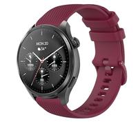 GIOPUEY 22mm Strap Compatible with Hama Smartwatch 9000/7010/6910/5000, Soft silicone Watch Strap Replacement [Wear-resistant] [breathable] - Dark Red