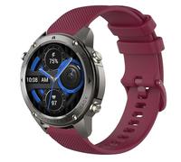 GIOPUEY 22mm Strap Compatible with Knauermann GPS 4 RUND/4Ultra/4Mini/4ECKIG, Soft silicone Watch Strap Replacement [Wear-resistant] [breathable] - Dark Red