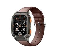 GIOPUEY 22mm Strap Compatible with KOSPET Tank M2/M3/M3 Ultra 2/T2/T3/T3 Ultra 2/Magic R10/P10/Pluse/ORB, Genuine leather Watch Strap Replacement [Wear-resistant] [breathable] - Brown